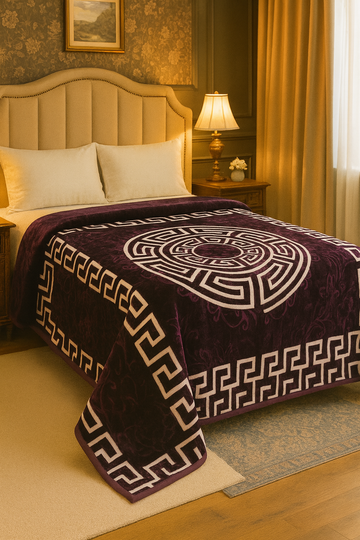 Luxury Geometric Velvet Blanket β King Size
