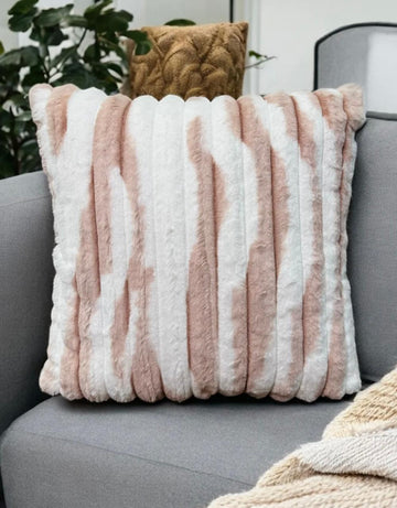 Fur Zebra Style Cushion Cover