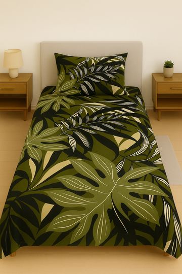 Tropical Bliss Cotton Bedsheet & Comforter Set