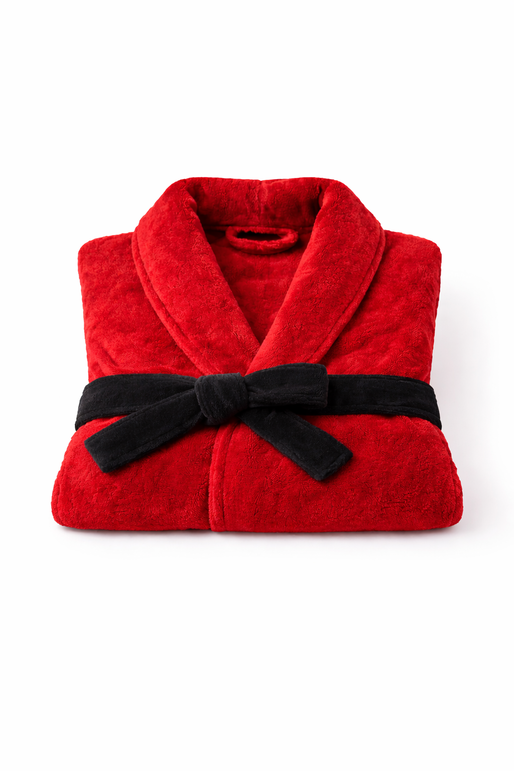 Luxury Ruby Red Plush Bathrobe – Export Quality Premium (Free Size)