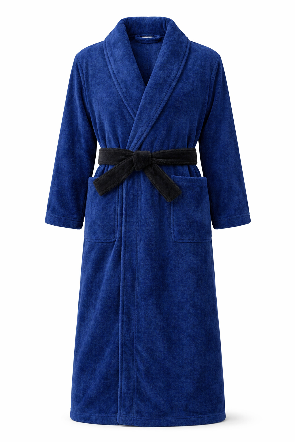 Luxury Royal Blue Plush Bathrobe – Export Quality Premium (Free Size)