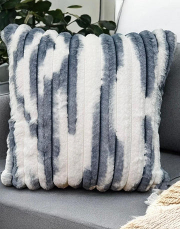 Fur Zebra Style Cushion Cover