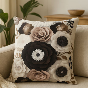 Elegant Bloom Cushion Cover