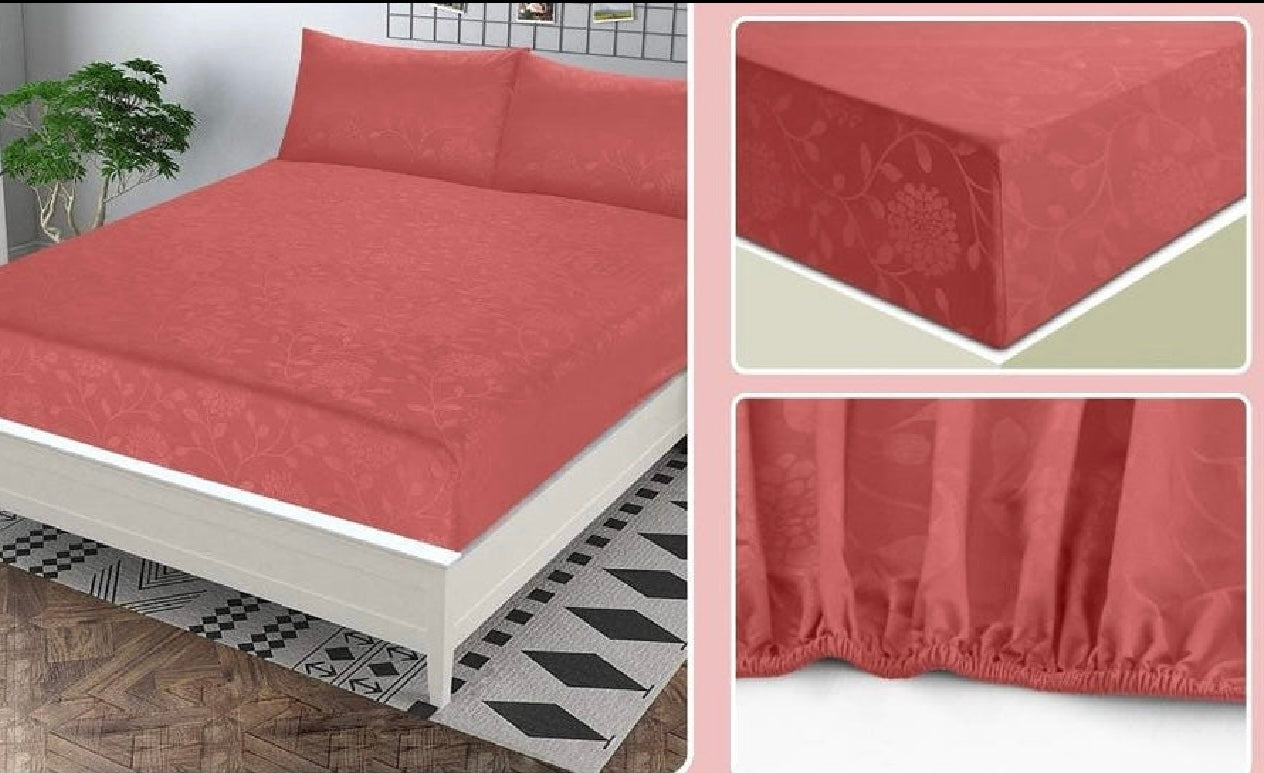 3Pc King Size Fitted Bedsheet Set