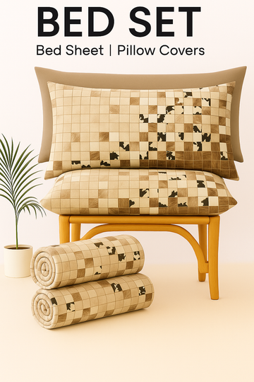 Export Quality Modern Checkered Bed Set