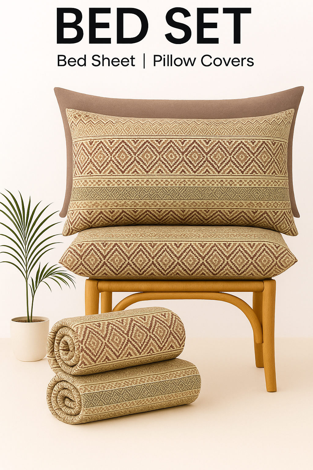 Export Quality Geometric Bed Set