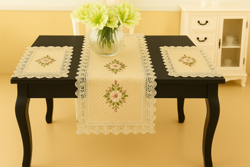 3-Piece Elegant Ribbon Table Runner Set