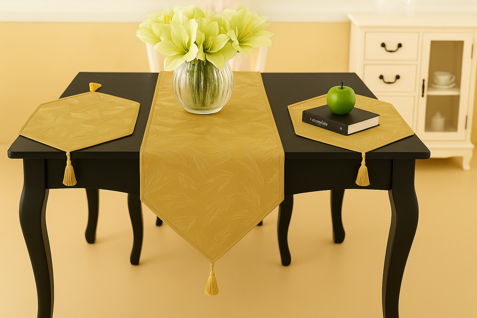 Shanghai Velvet 3-Piece Table Runner Set