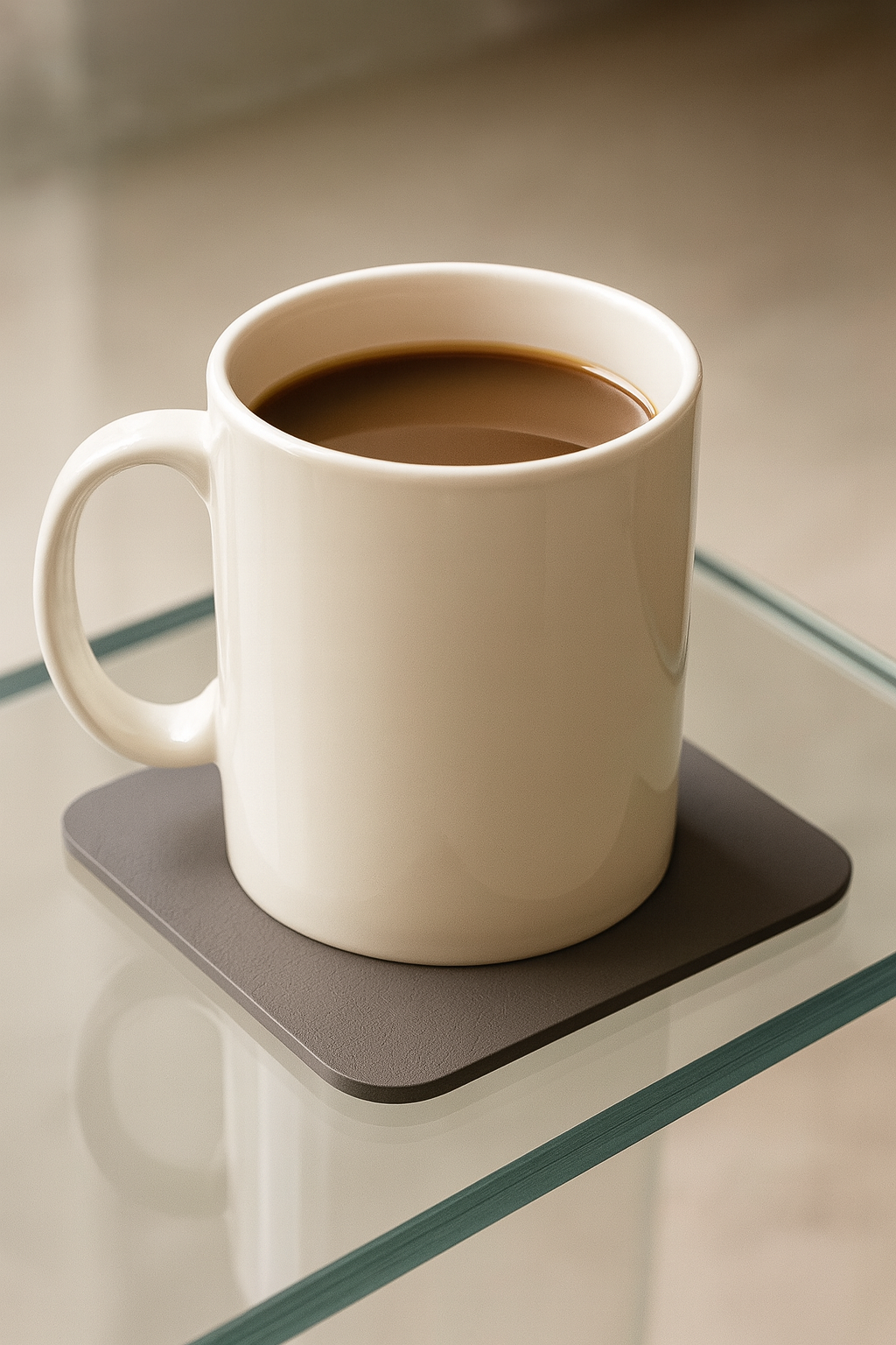 Modern Leather  Coaster Set with Non-Slip Surface – 6 Pieces