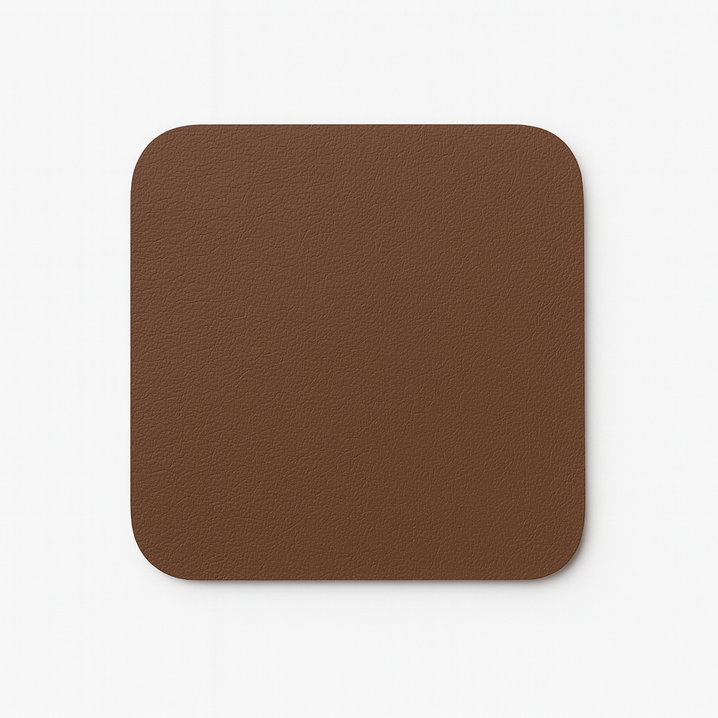 Modern Leather  Coaster Set with Non-Slip Surface – 6 Pieces