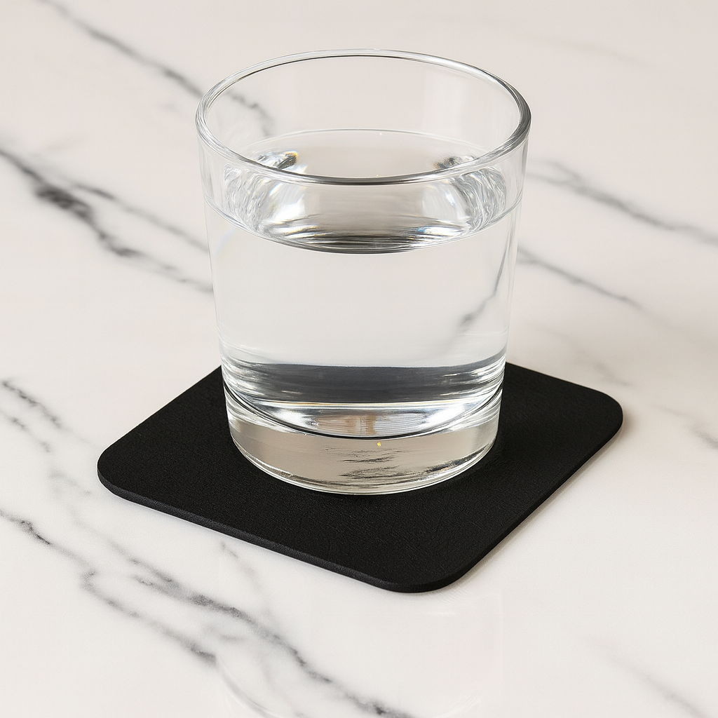 Luxury Leather Table Coasters (Set of 6) – Heat & Water Resistant