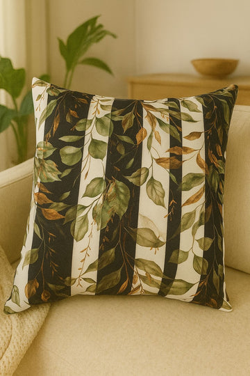 Leafy Stripes Cushion Covert