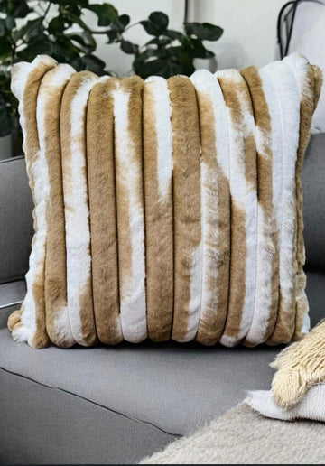 Fur Zebra Style Cushion Cover