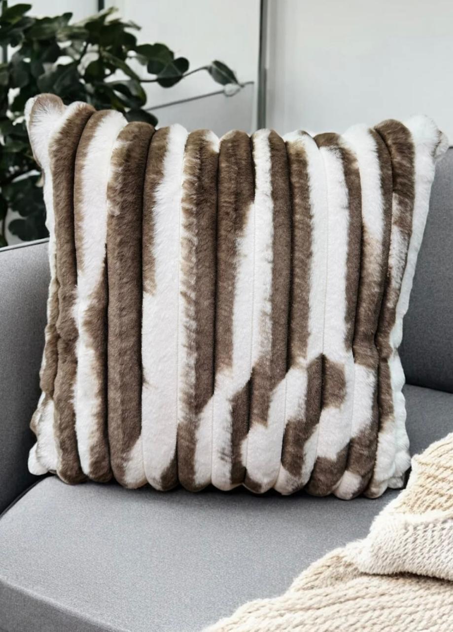 Fur Zebra Style Cushion Cover