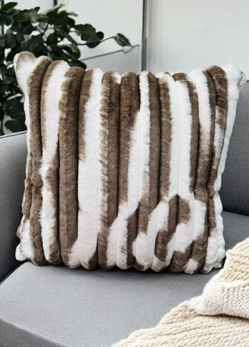 Fur Zebra Style Cushion Cover