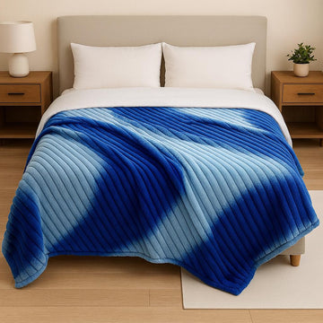 Royal Wave King Size Fleece Blanket – Ultra Soft, Warm & Luxurious Comfort