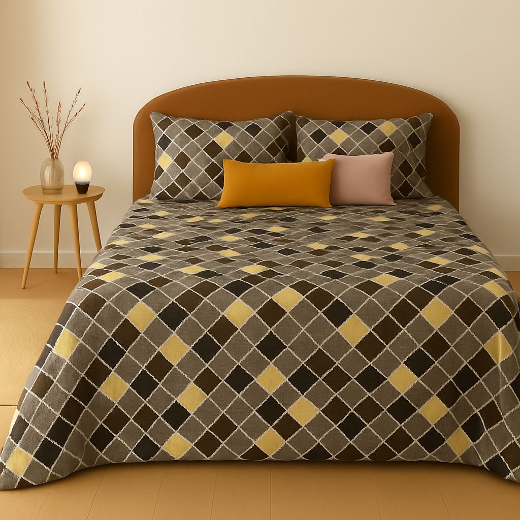 Premium Fleece Fitted Bed Sheet Set (3 Pcs) – Ultra-Soft with 2 Pillow Cases