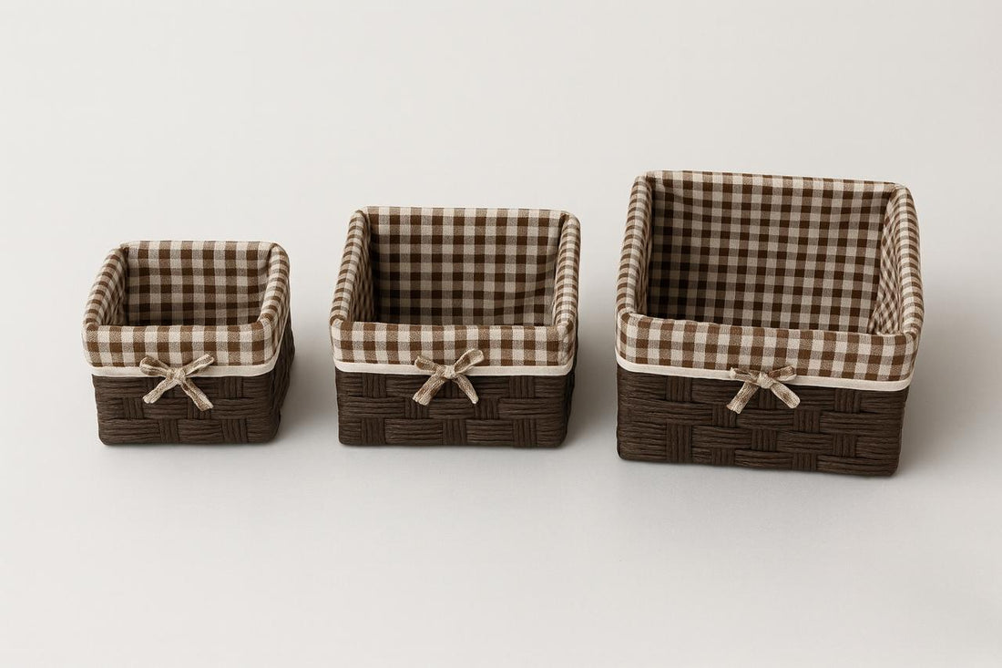 CNC Premium Checker Basket Set Brown