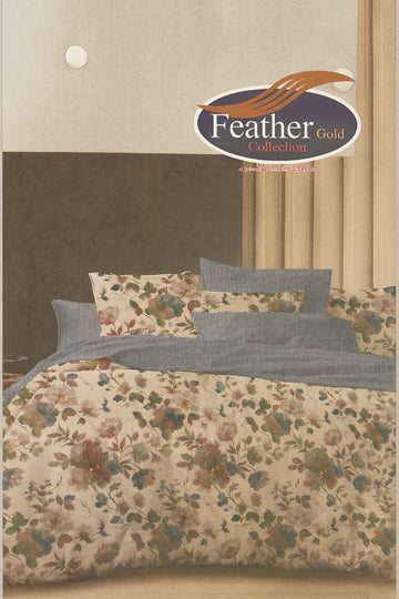 Luxury Export Quality Bed Set – Beige Floral Edition