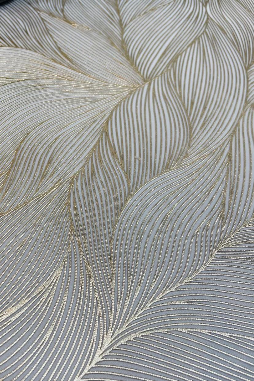 6pcs White & Golden Plastic Table Mats